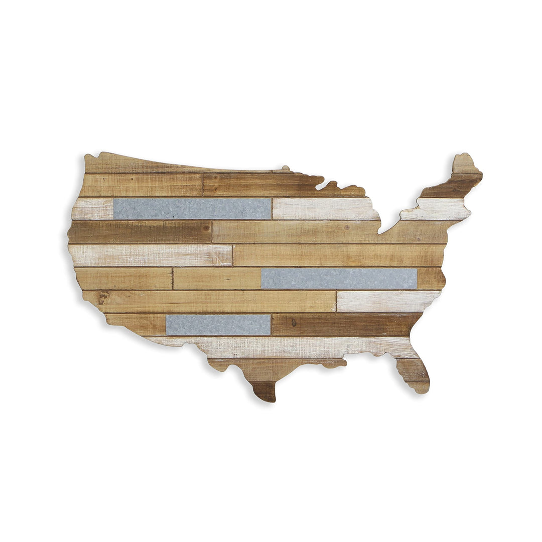 Brown Wood USA Wall Handmade