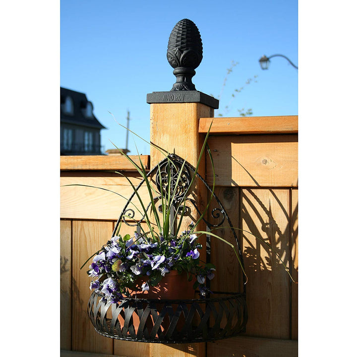 Nuvo Iron Decorative Pineapple Post Cap for 5.5" x 5.5" Posts Black - PCP08 - Diamond Home USA