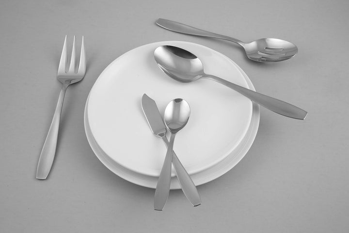 Cambridge Silversmiths Tyrus Satin Mirror 89-Piece Flatware Set - Diamond Home USA