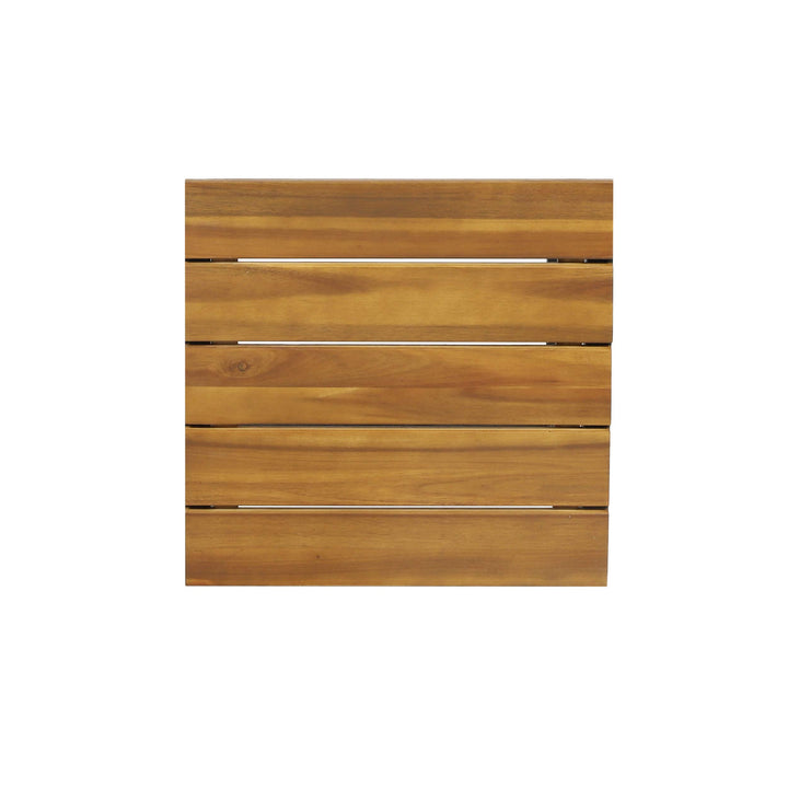 Christopher Knight Home Frieda Outdoor Modern Industrial Acacia Wood Bar Black + Teak + Black Metal - Diamond Home USA