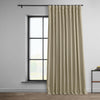 HPD Half Price Drapes Faux Linen Room Darkening Curtains - 108 Inches Long Extra 100 X 108 - Thatched Tan