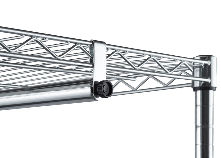 TRINITY Eco Rolling Garment Rack with Shelves Hooks for Clothing - Diamond Home USA