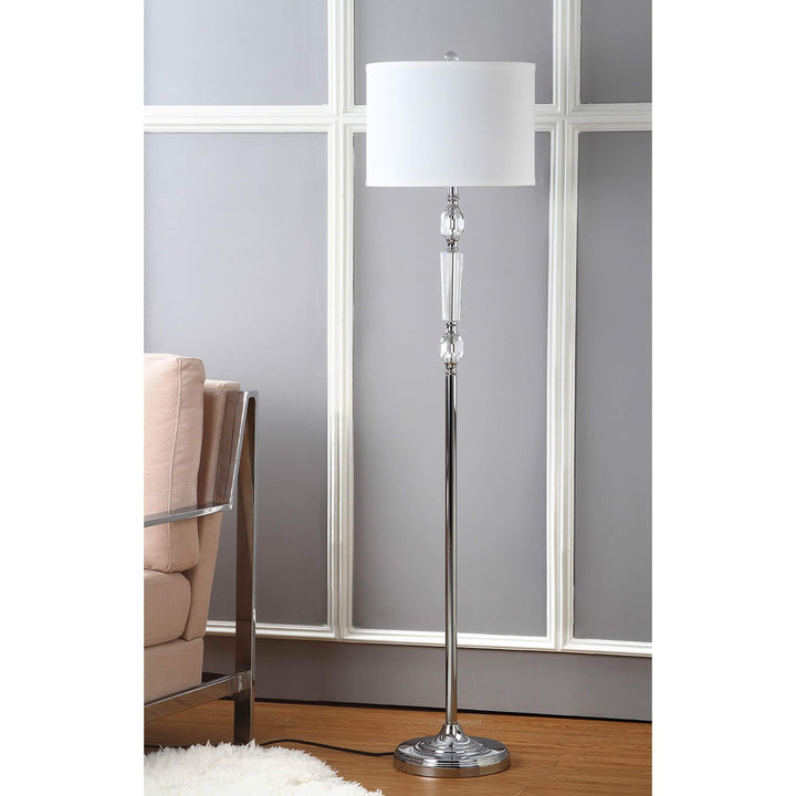 60-inch Crystal Floor Lamp Clear Chrome