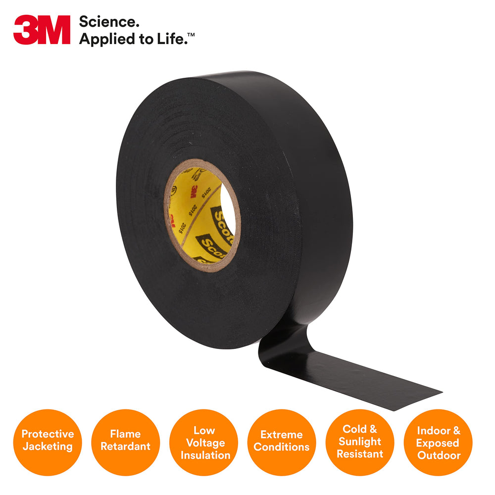 3M Scotch Super 33+ Electrical Tape - 2 in x 66 ft Premium Grade All-Weather - Diamond Home USA