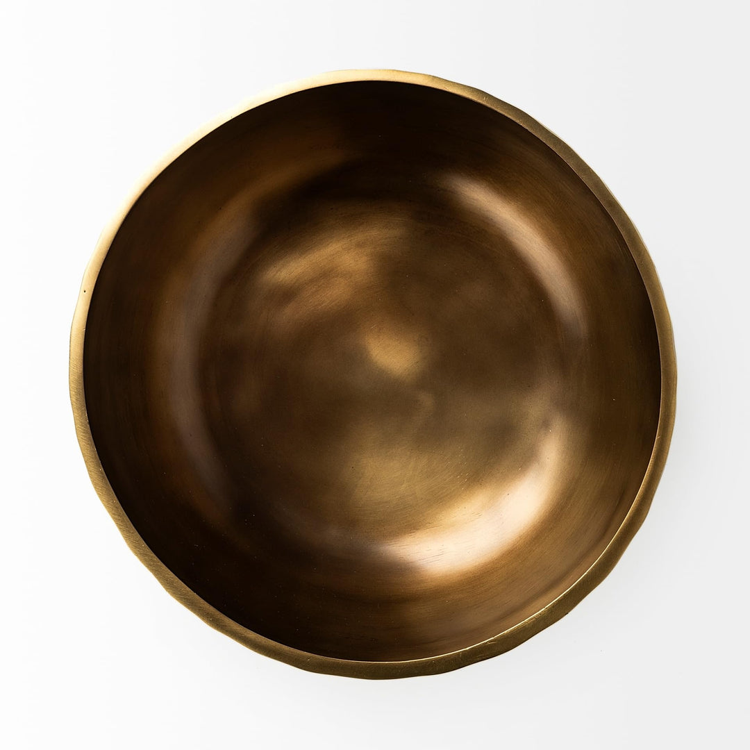 Gold Hammered Bowl - Diamond Home USA