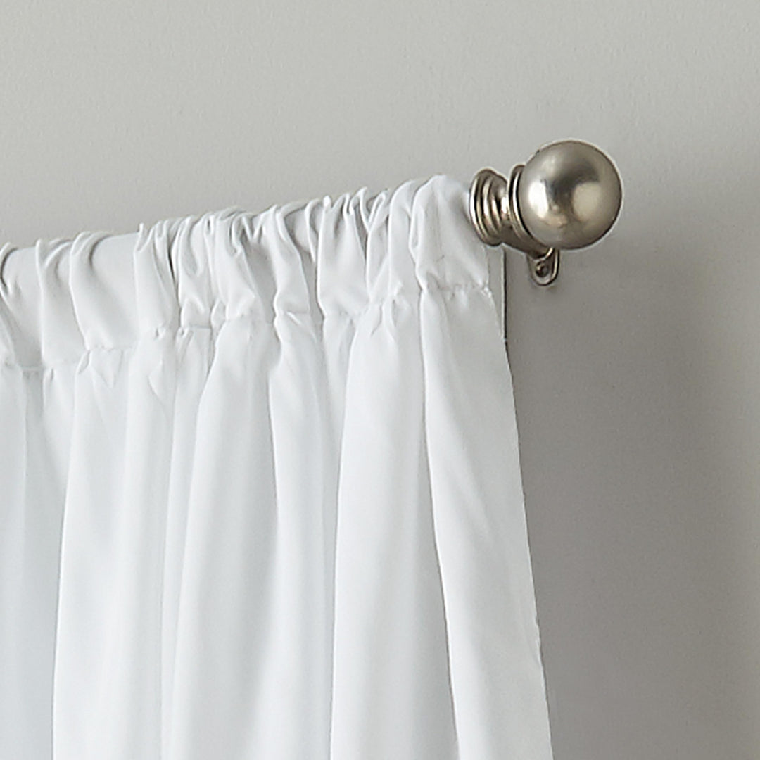 Curtainworks Flounced Ruffle Rod Pocket one Curtain Panel 63 in White - Diamond Home USA