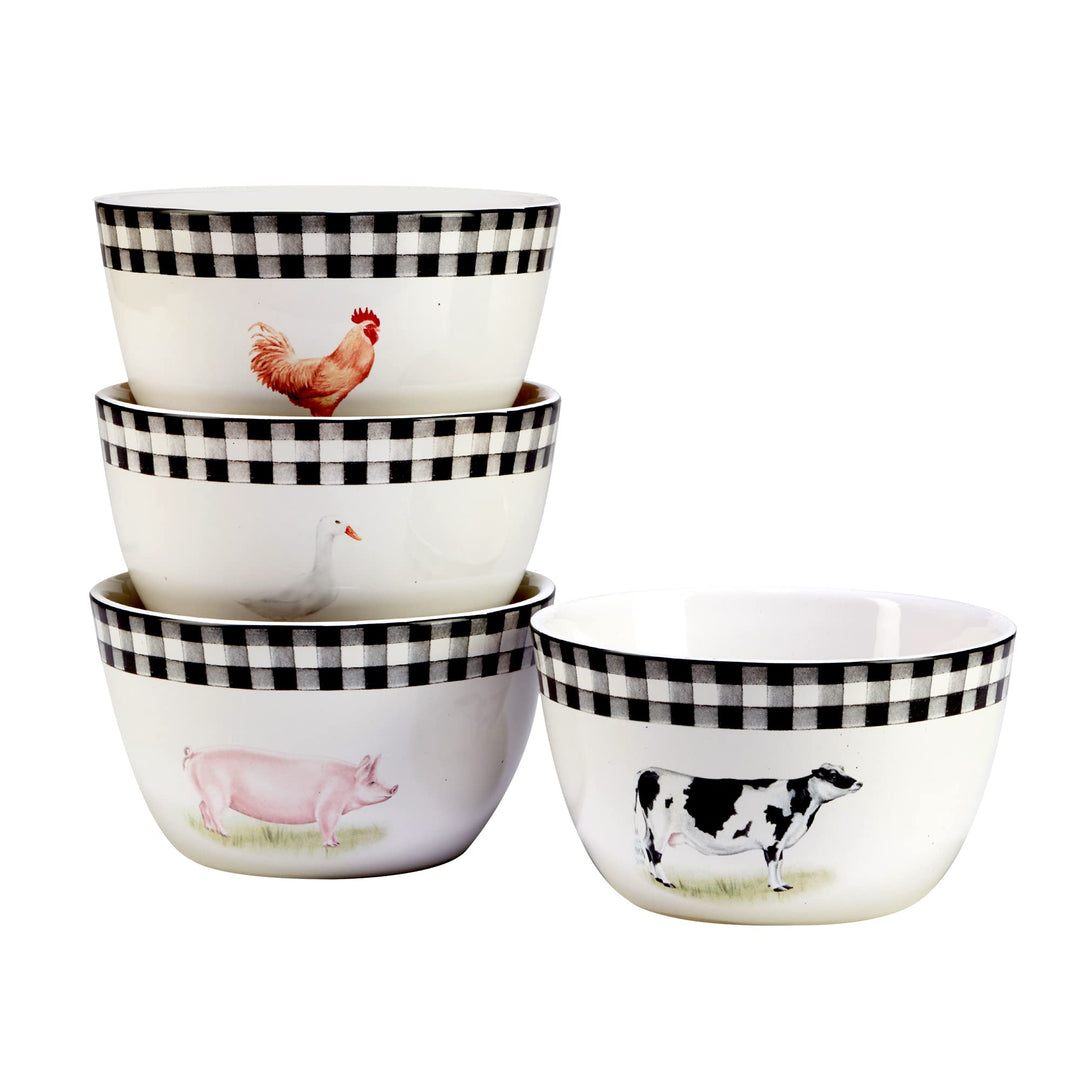 Certified International On The Farm 16 Piece Ceramic Dinnerware Set Service - Diamond Home USA