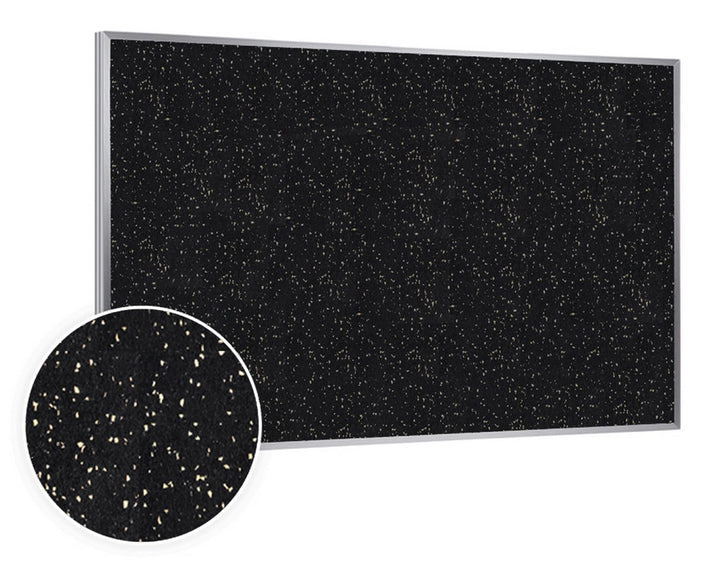 Ghent Bulletin Board Recycled Rubber Aluminum Frame 24" x 36" Tan Speckled -