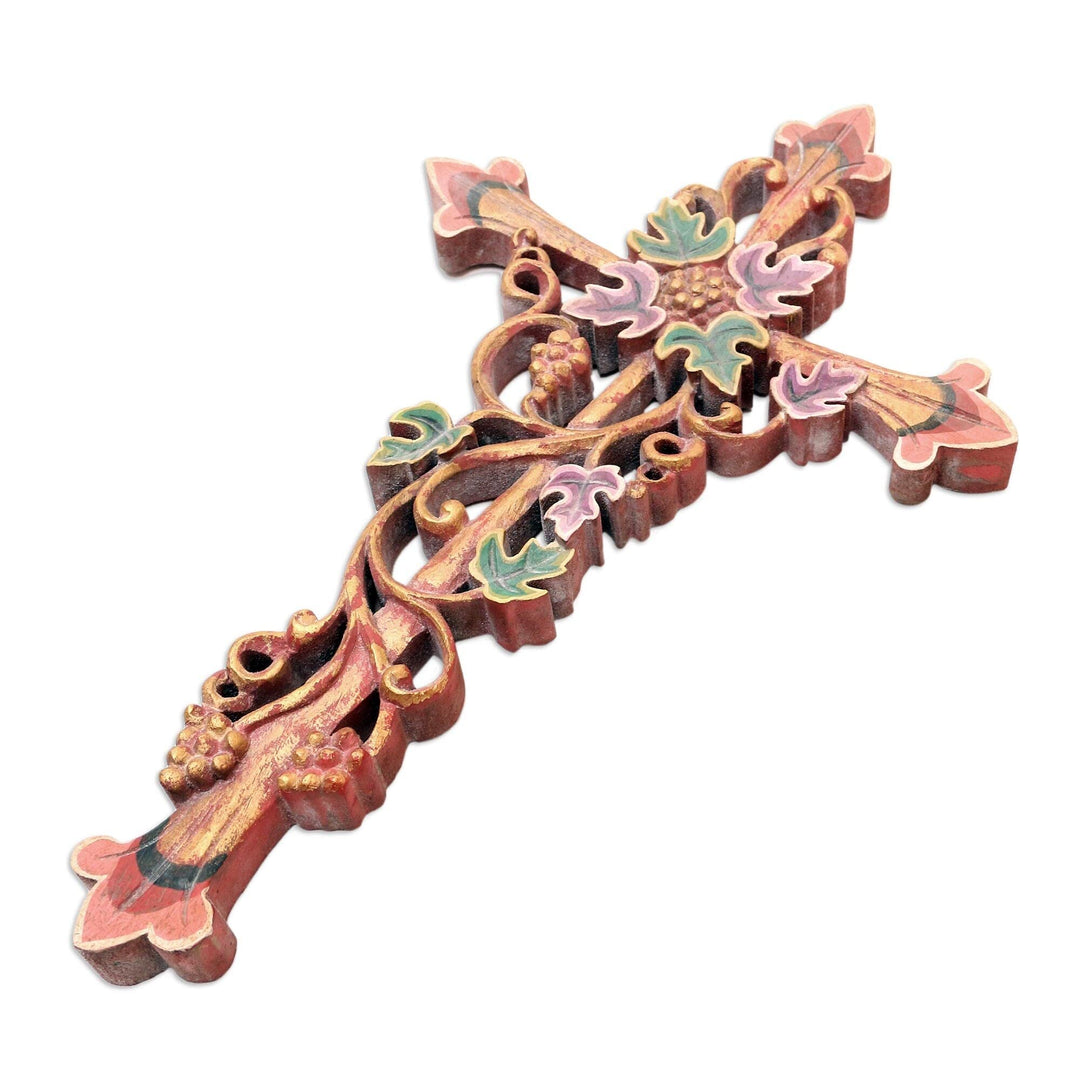 Handmade Vine Forest Wood Relief Panel Brown Mid-Century Modern Finish - Diamond Home USA