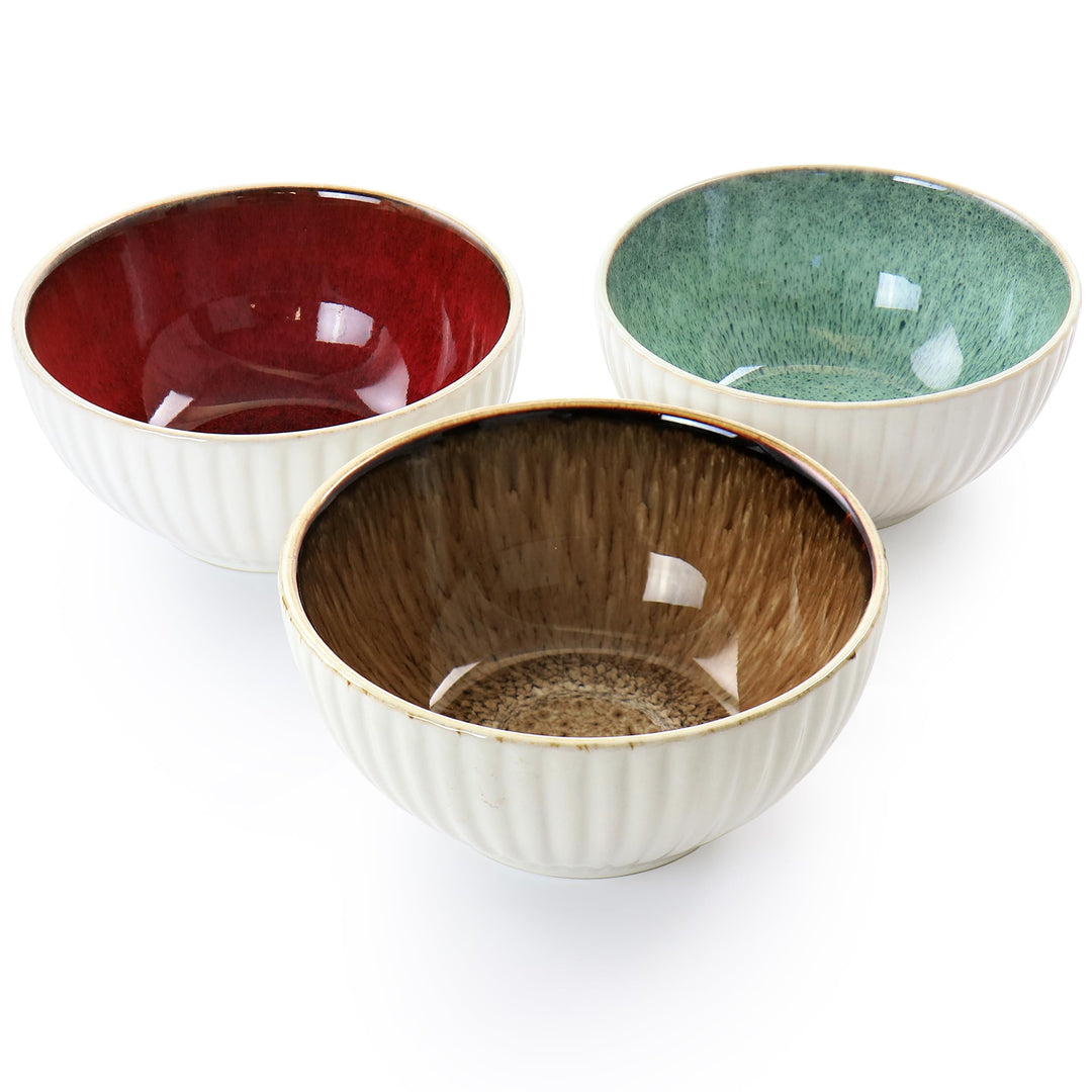 Gibson Laurie Gates Sierra 6 Piece 6.3 Inch Stoneware Bowl Set in Assorted - Diamond Home USA