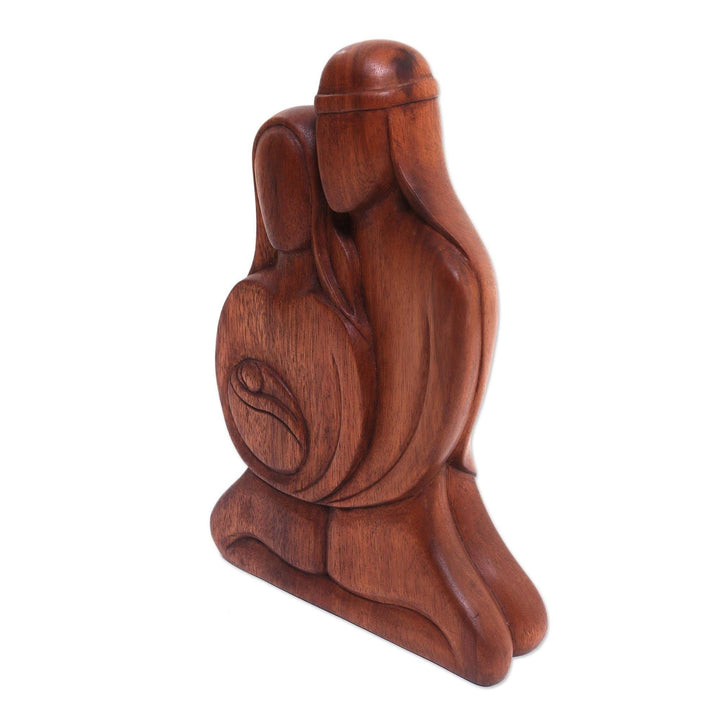 Handmade Wood Sculpture 'Family Intimacy' (Indonesia) Brown Antique - Diamond Home USA