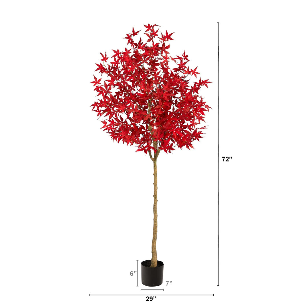 6' Autumn Maple Artificial Fall Tree Orange - Diamond Home USA