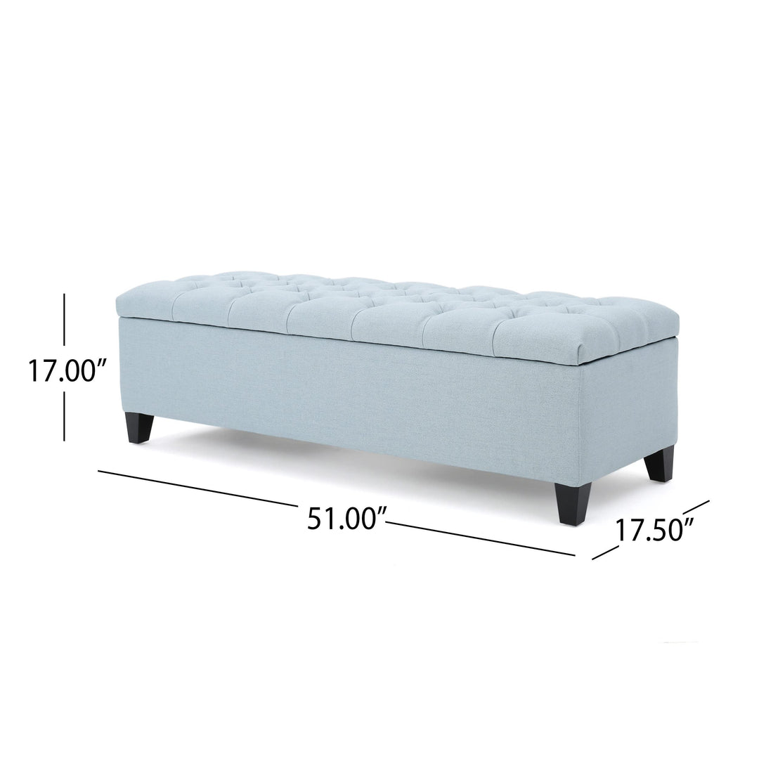Christopher Knight Home Ottilie Fabric Storage Ottoman Dark