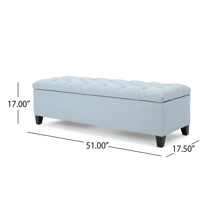 Christopher Knight Home Ottilie Fabric Storage Ottoman Dark
