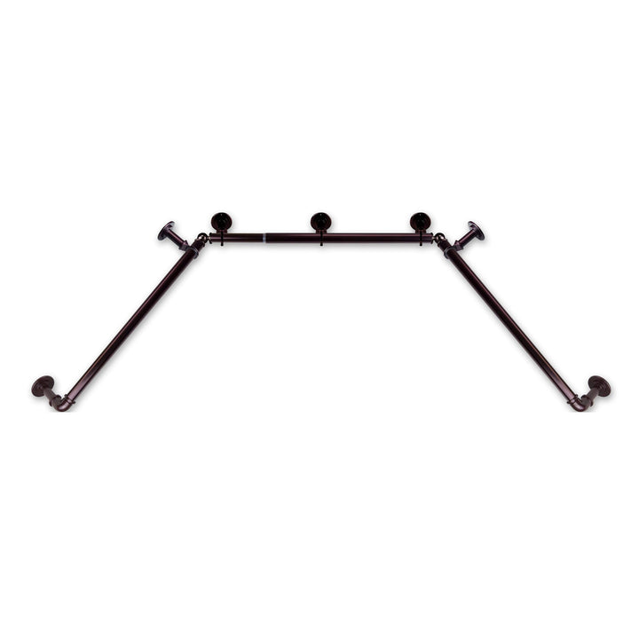 Rod Desyne 1 inch Pipe Bay Window 23" 41"-78"-Bronze Single Curtain Rod Set Bronze Finish - bronze