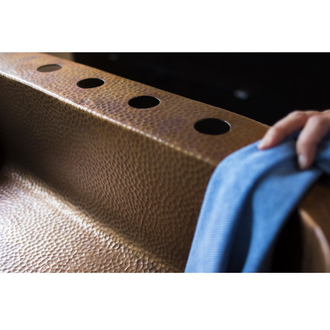 Sinkology SK101-33AC-4 Angelico 4-Hole Drop-in 33-in Single Bowl Copper - Diamond Home USA