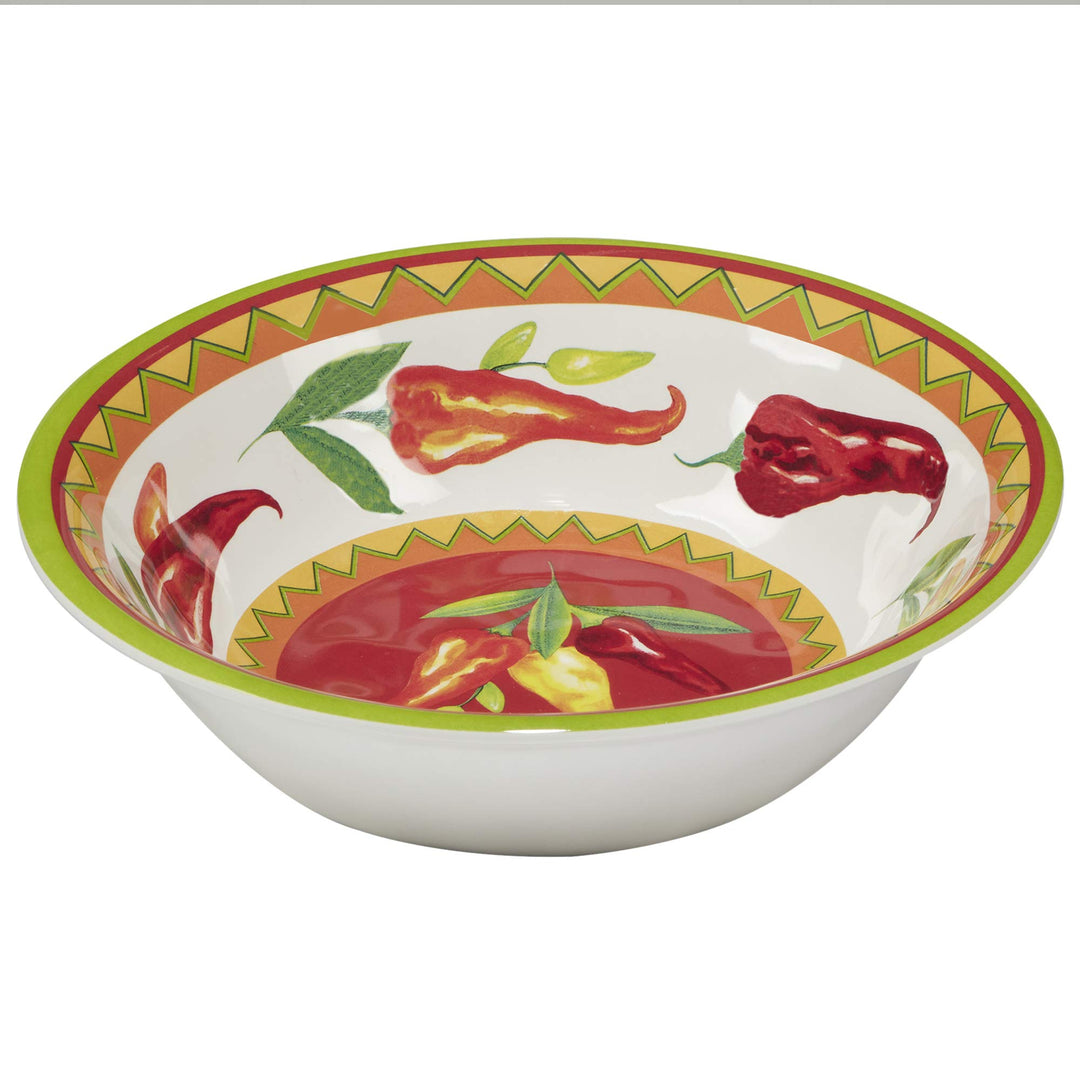 Certified International Red Hot 5 pc Melmaine Salad/Serving Bowl Set Multicolor - Diamond Home USA