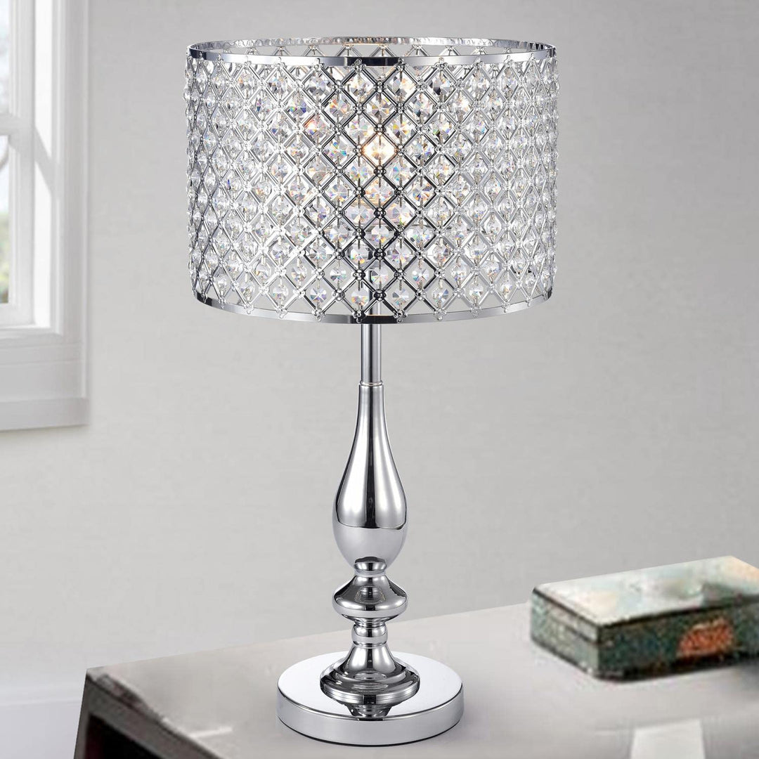 Warehouse of Tiffany IMT81B/1CH Divina Crystal and Chrome Table Lamp 13 x 13 x - Diamond Home USA