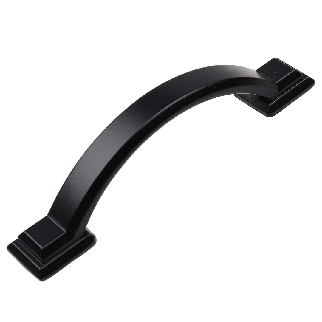 10-Pack 3-inch Center Arched Cabinet Pull Matte Black Modern Contemporary Zinc
