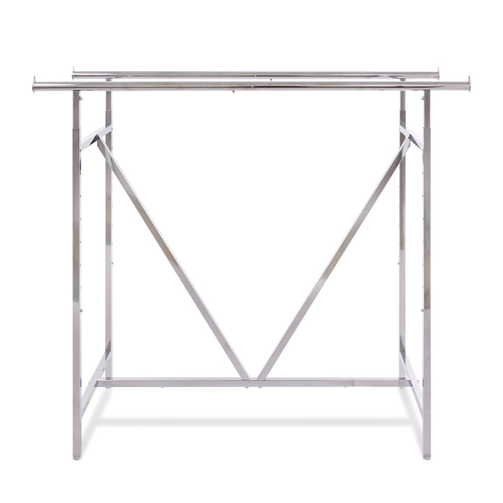 Econoco - Adjustable Heavy Duty Double Bar Retail Clothing Rack Rectangular - Diamond Home USA