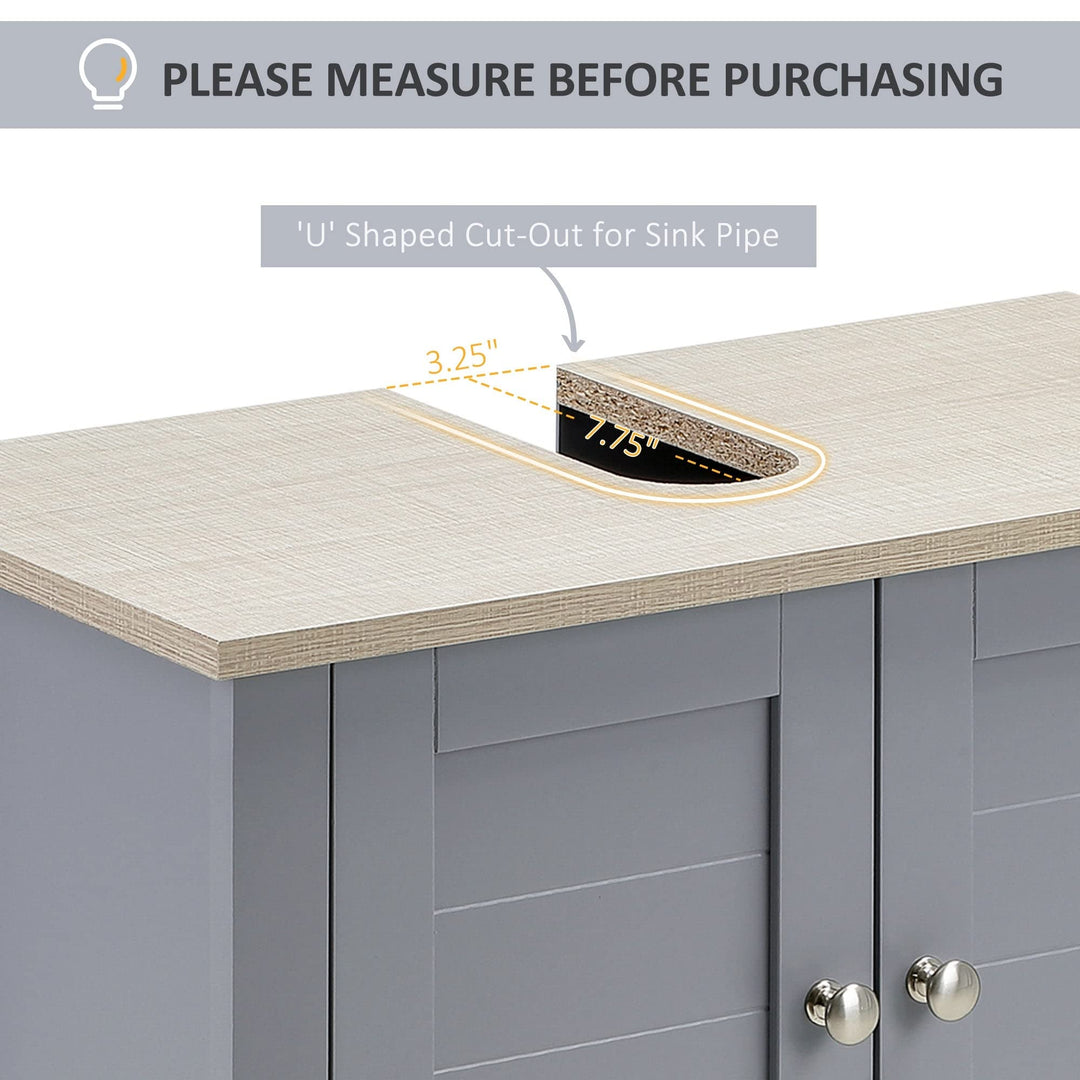 Bathroom Under Sink Cabinet Vanity Unit Pedestal Design with Adjustable Shelf - Diamond Home USA