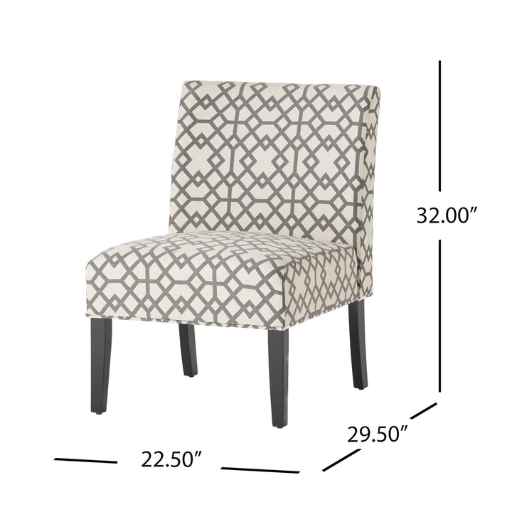 Christopher Knight Home Kassi Fabric Accent Chair Grey Geometric Patterned - Diamond Home USA