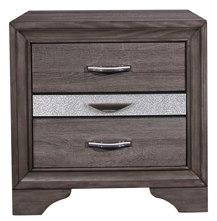 Global Furniture USA Seville Nightstand in Gray Nighstand - Diamond Home USA