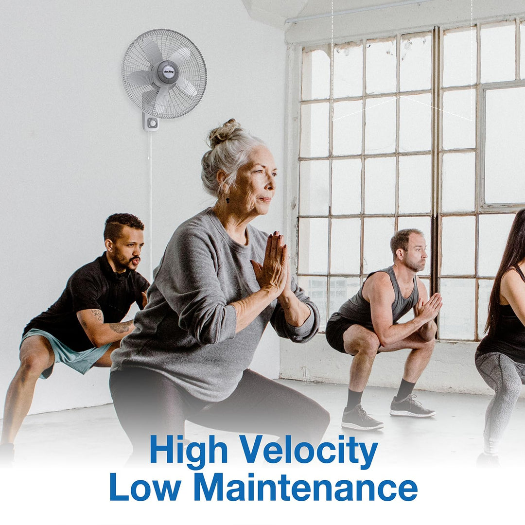 Air King 9018 Commercial Grade Oscillating Wall Mount Fan 18-Inch White - Diamond Home USA