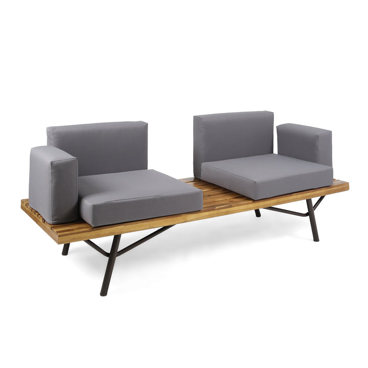 Christopher Knight Home Baish Outdoor Acacia Wood 2 Seater Sofa Teak Finish/Dark