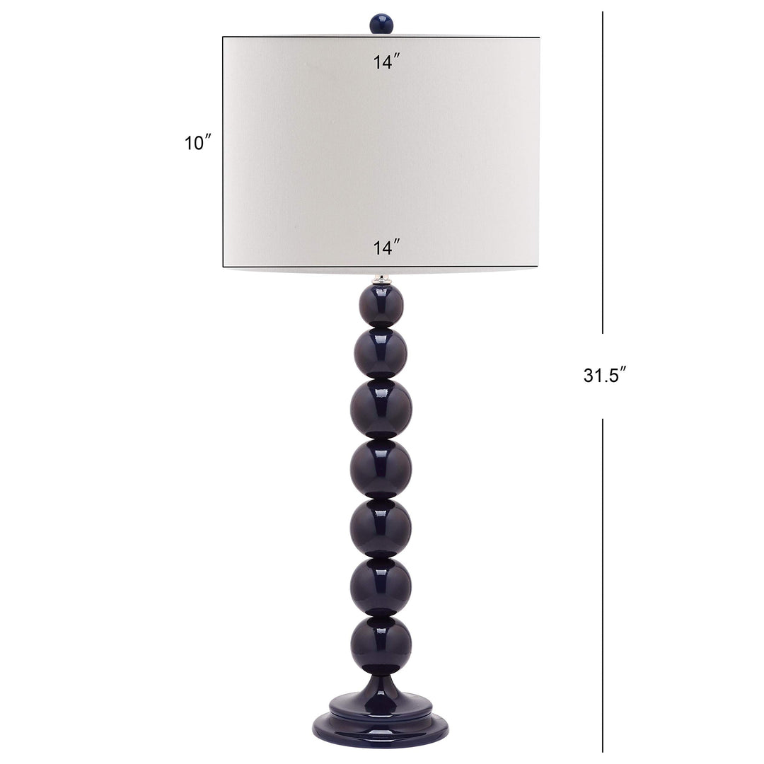 SAFAVIEH Lighting Collection Jenna Modern Contemporary Navy Stacked Ball 32-inch - Diamond Home USA