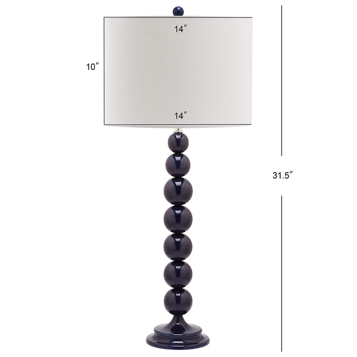SAFAVIEH Lighting Collection Jenna Modern Contemporary Navy Stacked Ball 32-inch - Diamond Home USA