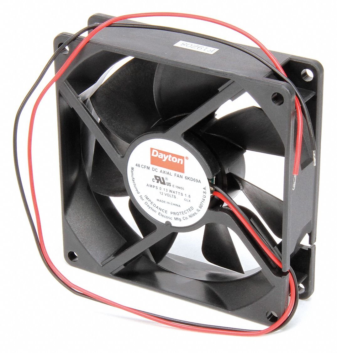Square Axial Fan 3-5/8" Width 3-5/8" Height 12VDC Voltage