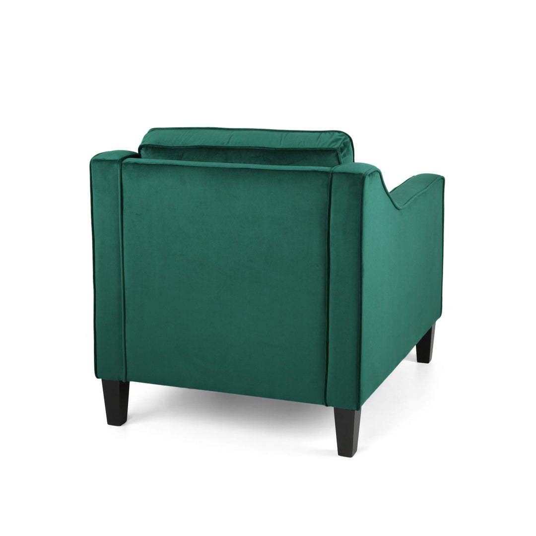 Christopher Knight Home Rachel Contemporary Velvet Club Chair Green Dark Brown - Diamond Home USA