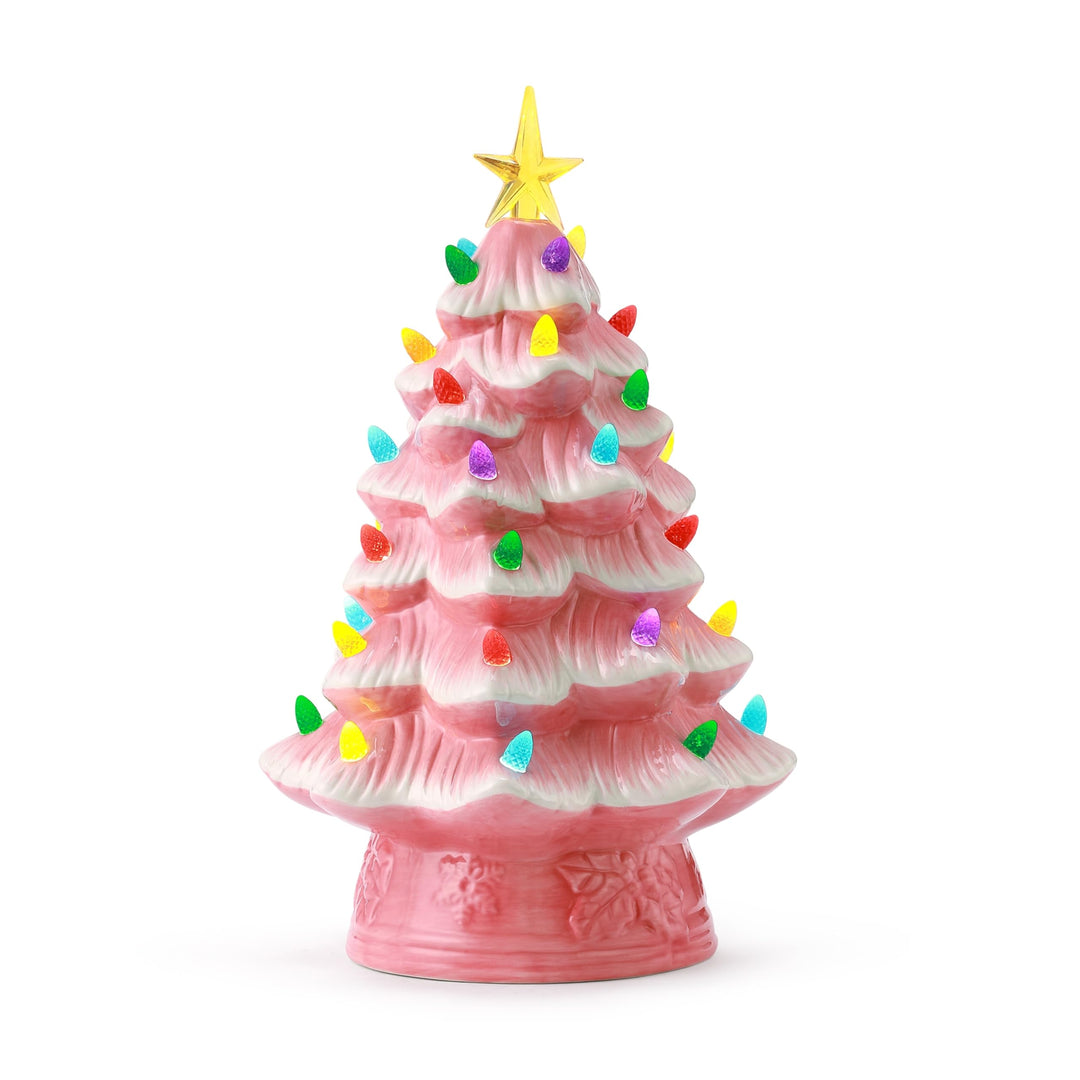 12" Nostalgic Ceramic Tree Pink - Diamond Home USA