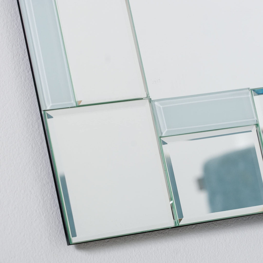 Quebec Modern Bathroom Mirror Silver 31.5hx23.6wx.5d Mid-Century Contemporary - Diamond Home USA