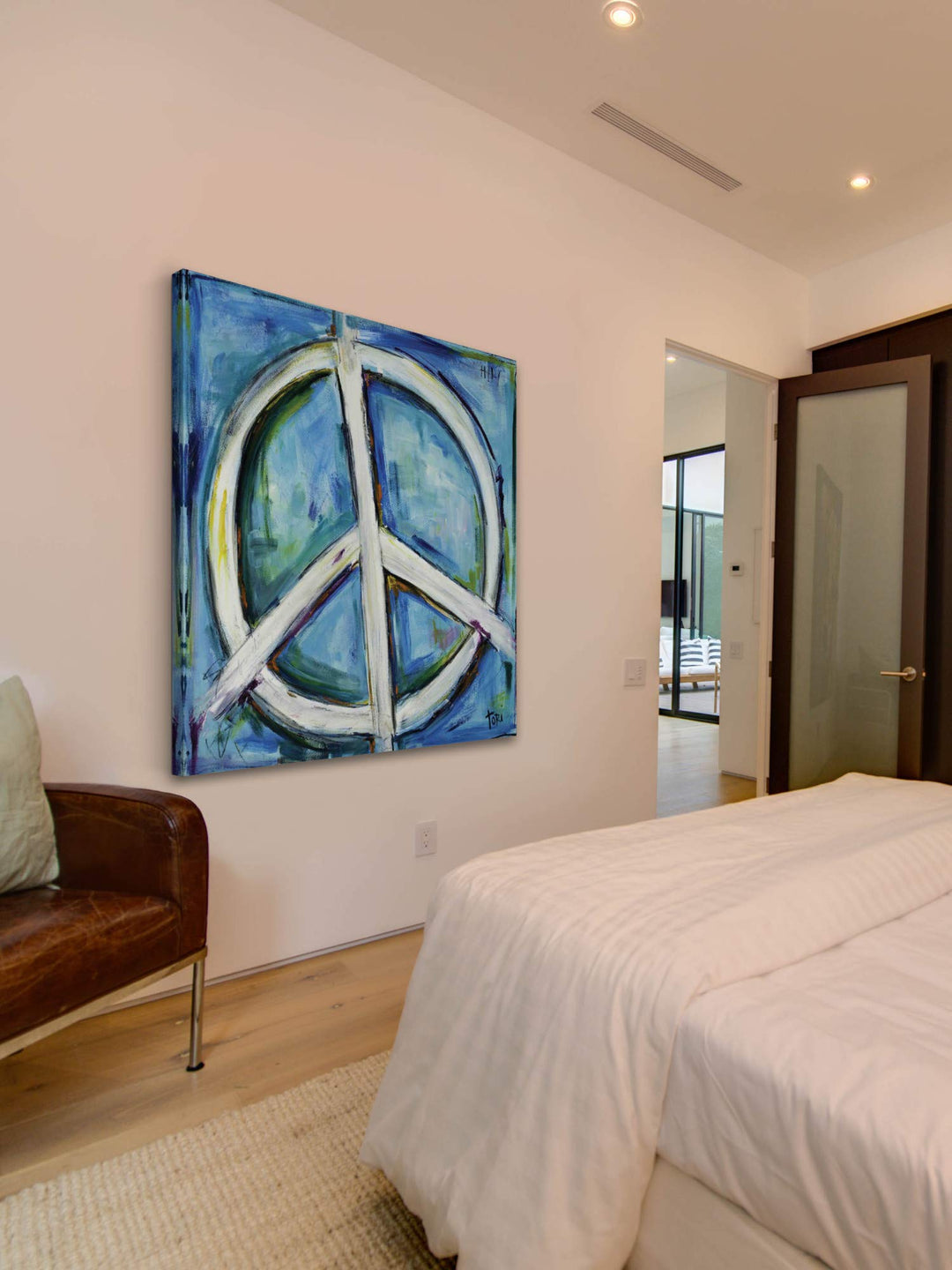 Marmont Hill 18x18 Finding The Peace by Tori ampisi Painting Print on Wrapped - Diamond Home USA