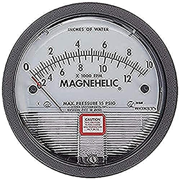 Dwyer® Magnehelic® Differential Pressure Gage 2010AV Dual Scale 0 to 10" w.c.
