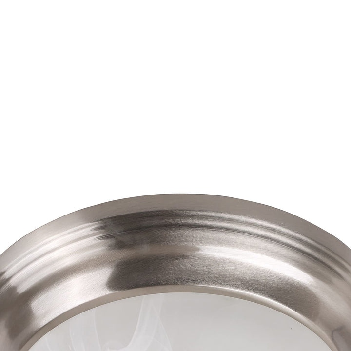 AA Warehousing 12 in. 1-Light LED Flush Mount Ceiling Light in Brushed Nickel - Diamond Home USA