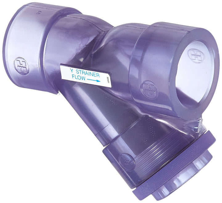 Hayward YS00200S 2-Inch Socket Clear PVC Y-Strainer with FPM O-ring Seals