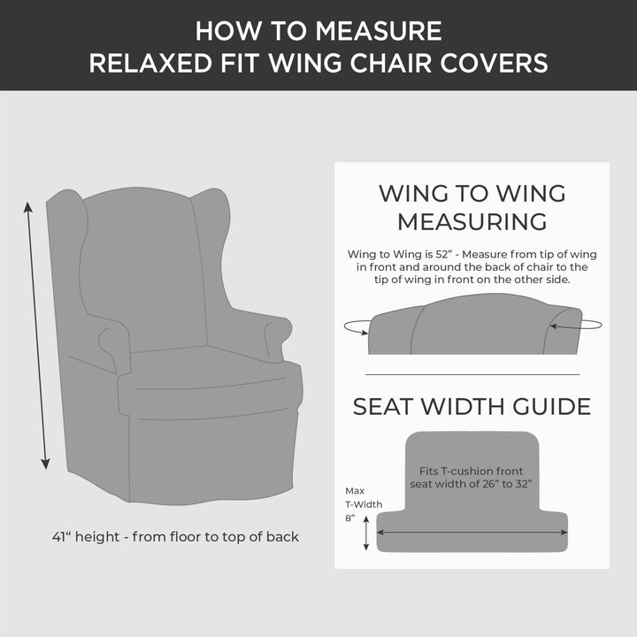 SureFit Heavyweight Cotton Duck Wing air Slipcovers Heavyweight Cotton Wing Natural - Diamond Home USA