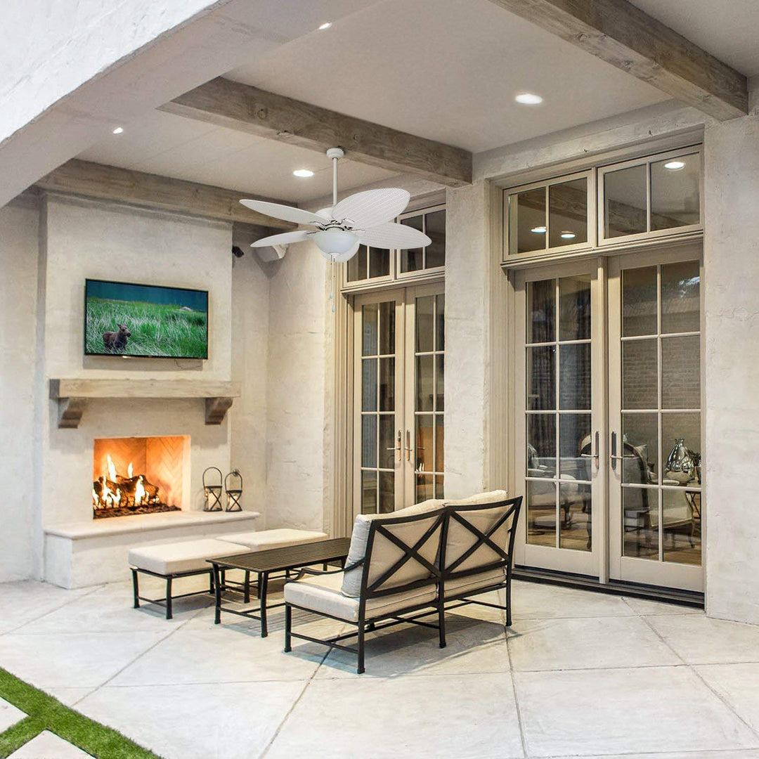 Prominence Home Palm Valley 52 Inch Tropical Indoor Outdoor Ceiling Fan with - Diamond Home USA