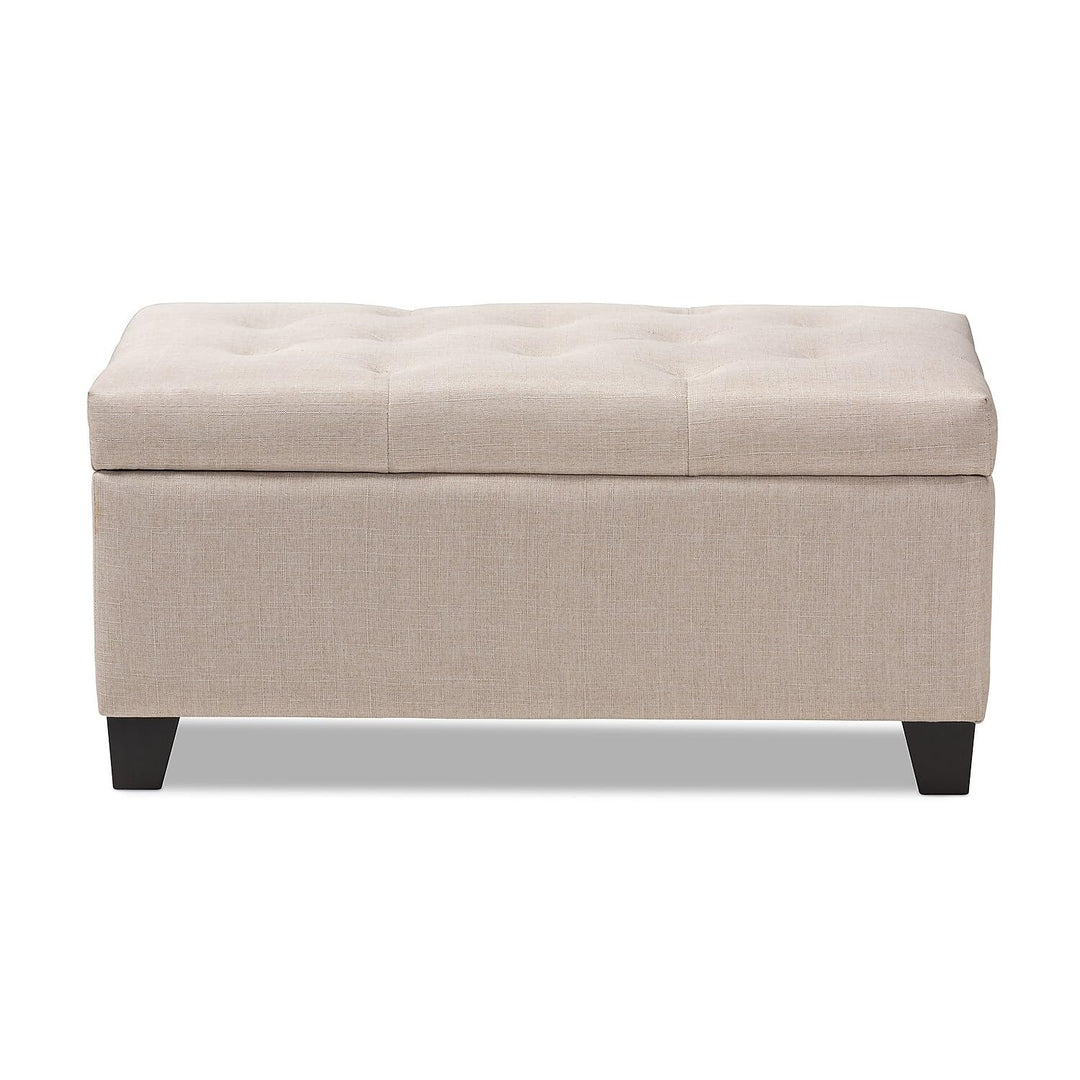 Baxton Studio Michaela Modern and Contemporary Beige Fabric Upholstered - Diamond Home USA