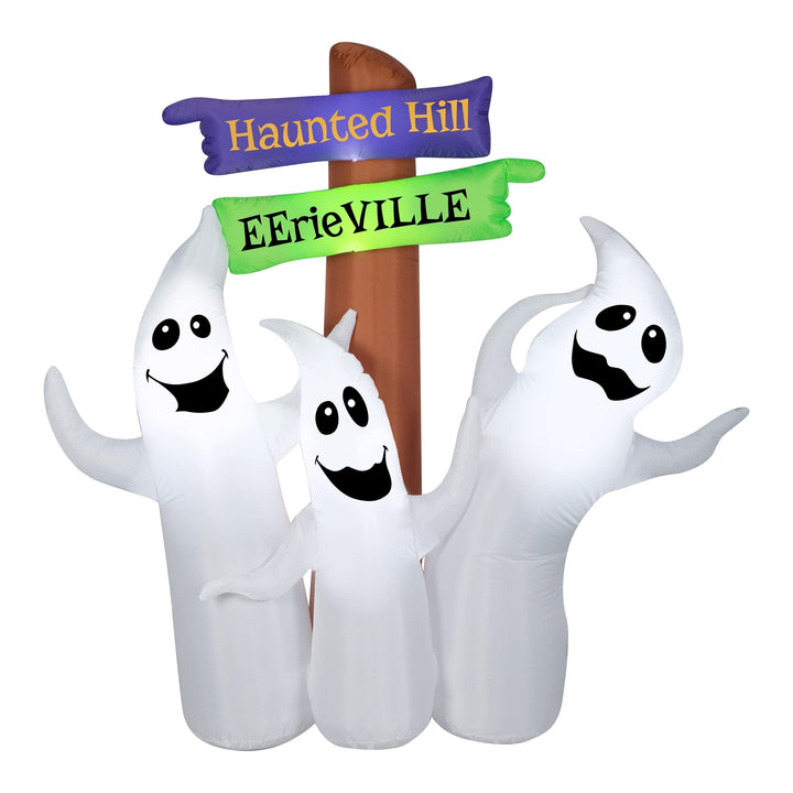 6 Ft. Ghost Trio and Signpost White Polyester