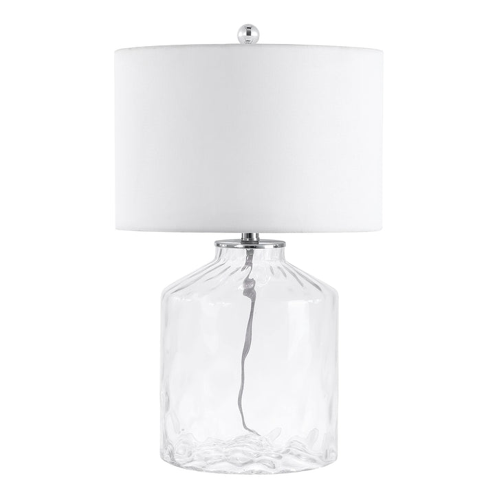 Lighting 24.5" Table Lamp 13" W X D 23" H Clear Modern Contemporary Chrome Bulbs - Diamond Home USA