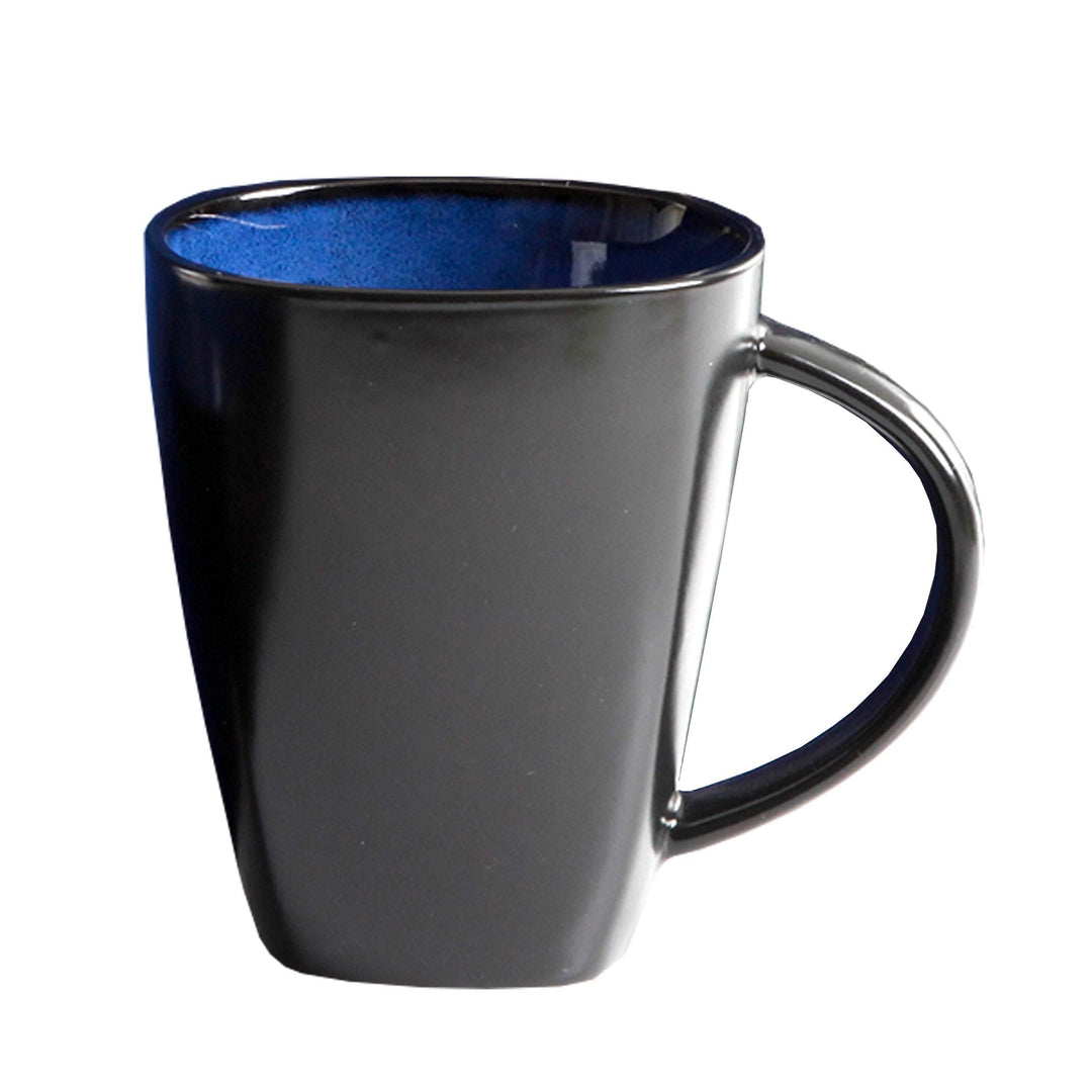 Home Modern Dinnerware Set Blue Solid Casual Round Stoneware 16 Piece - Diamond Home USA