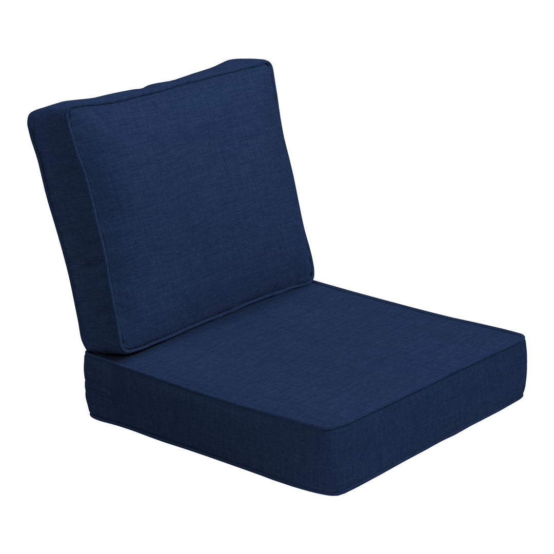Arden Selections ProFoam Performance Outdoor Deep Seating Cushion Set 24 x 24 43 L x 24 W x 6 H in - Sapphire Blue Leala