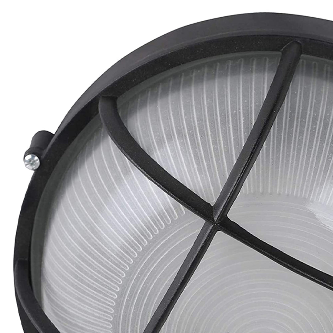AA Warehousing 10 in. 1-Light LED Flush Mount Ceiling Light in Black Finish with - Diamond Home USA