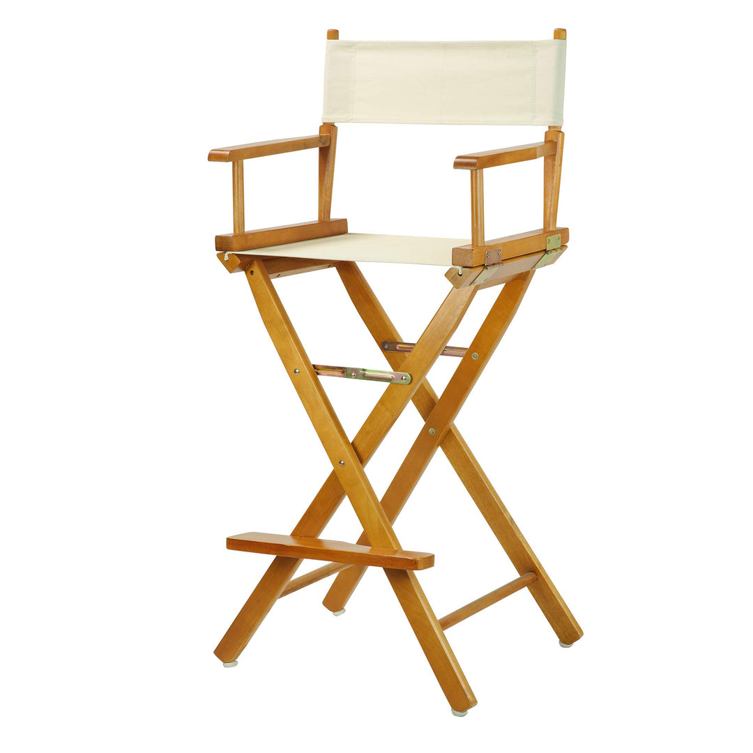 Casual Home 30" Bar Height Directors-Chairs Honey Oak Frame/Natural/Wheat Canvas