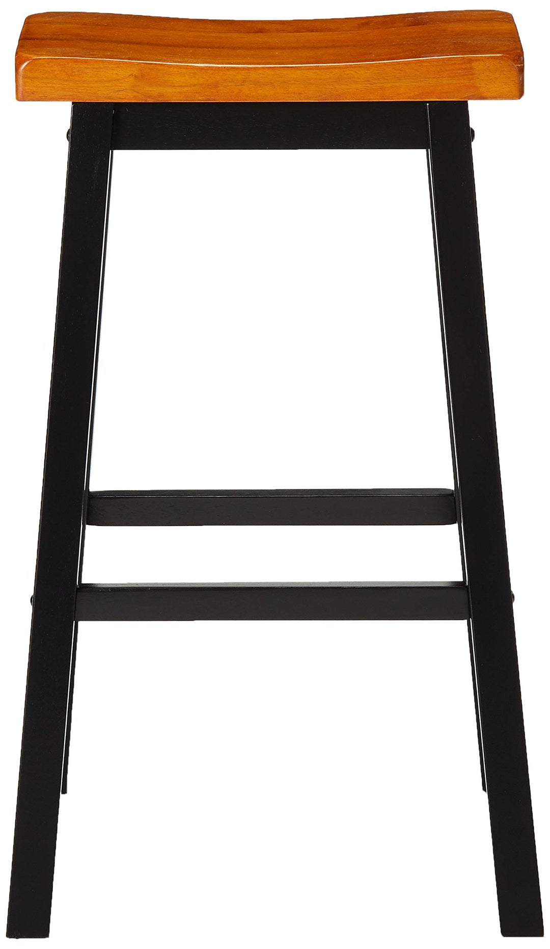 Christopher Knight Home Pomeroy 29" Saddle Stools 2-Pcs Set Walnut / Black - Diamond Home USA