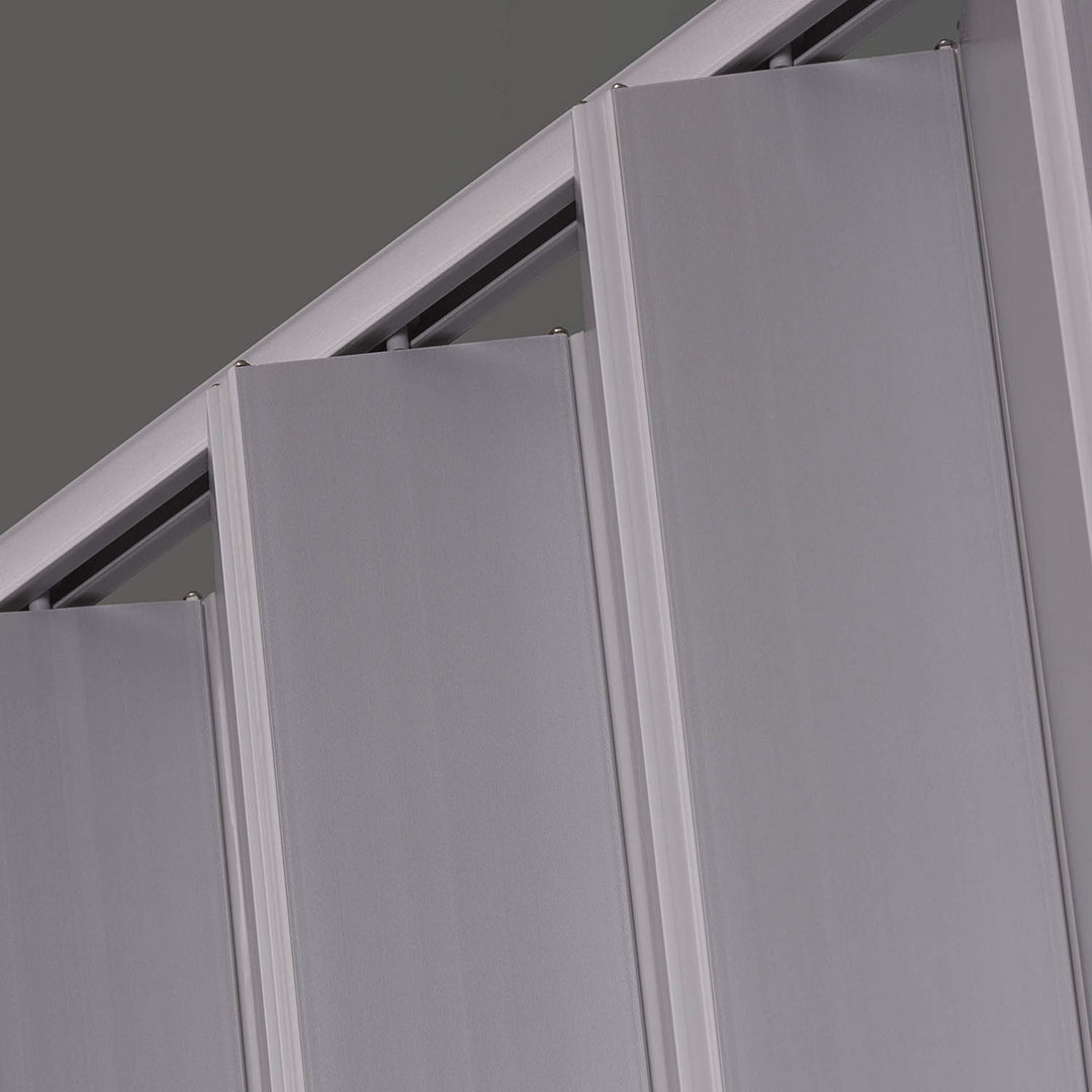 48" w X 96" h Satin Silver Folding Door Accordion Plastic Includes Hardware - Diamond Home USA